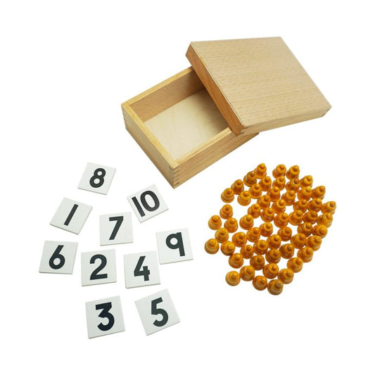 Cards and Counters ( Polished Wooden Counters)