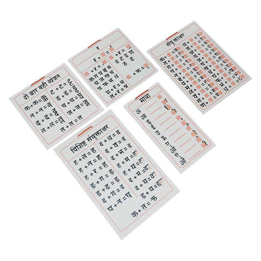 Hindi Matra Charts complete set of 5