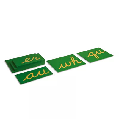 Sandpaper Letters cursive (Green Letters)