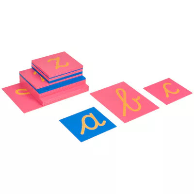 Sandpaper letters cursive  (Pink and Blue letters)